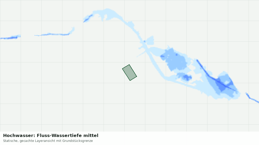 Statische Kartenansicht: Hochwasser: Fluss-Wassertiefe mittel