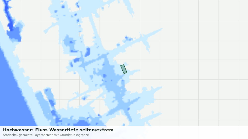 Statische Kartenansicht: Hochwasser: Fluss-Wassertiefe selten/extrem