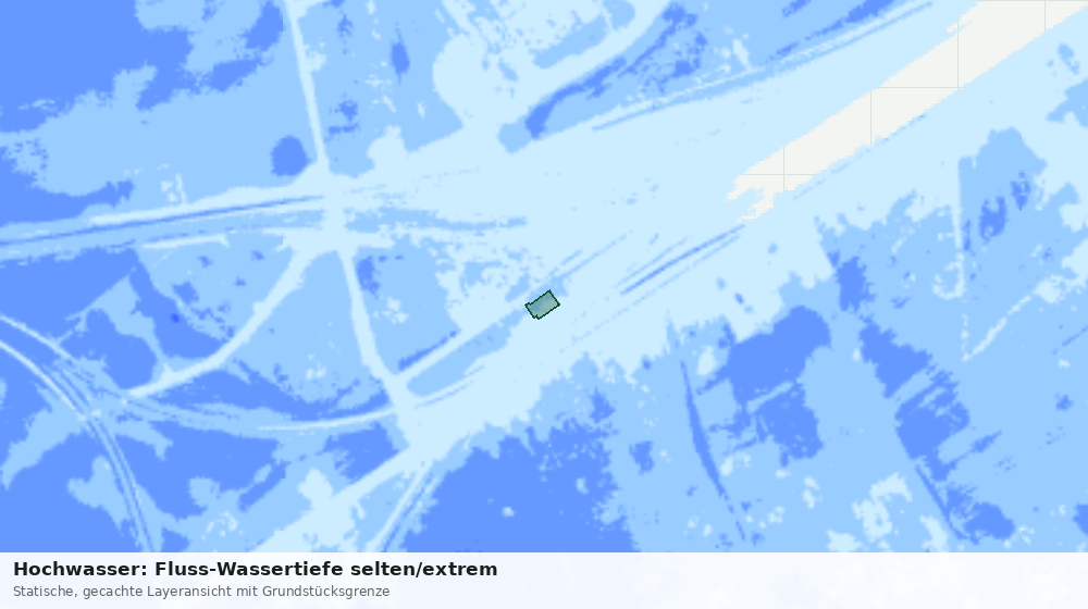 Statische Kartenansicht: Hochwasser: Fluss-Wassertiefe selten/extrem