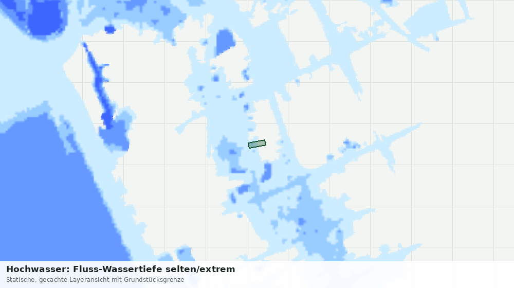 Statische Kartenansicht: Hochwasser: Fluss-Wassertiefe selten/extrem