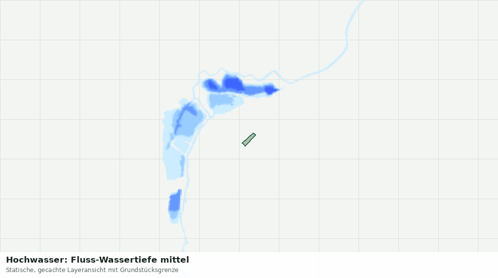 Statische Kartenansicht: Hochwasser: Fluss-Wassertiefe mittel
