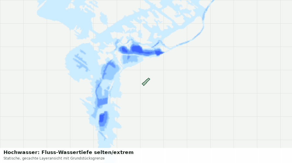 Statische Kartenansicht: Hochwasser: Fluss-Wassertiefe selten/extrem