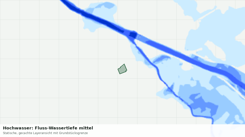 Statische Kartenansicht: Hochwasser: Fluss-Wassertiefe mittel