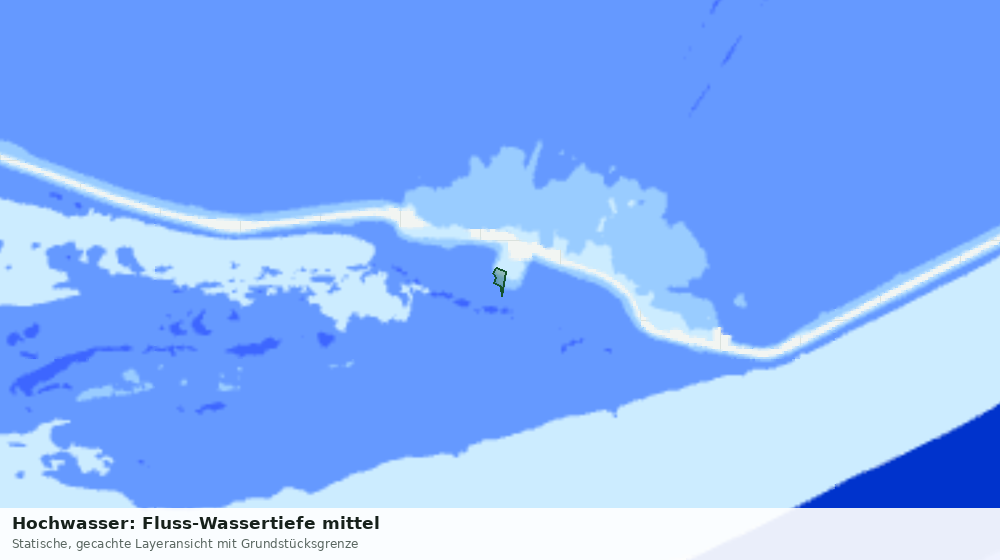 Statische Kartenansicht: Hochwasser: Fluss-Wassertiefe mittel