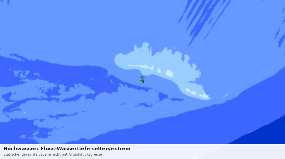 Statische Kartenansicht: Hochwasser: Fluss-Wassertiefe selten/extrem