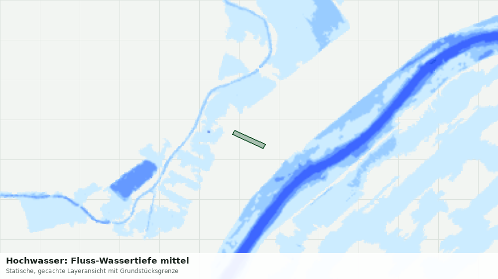 Statische Kartenansicht: Hochwasser: Fluss-Wassertiefe mittel