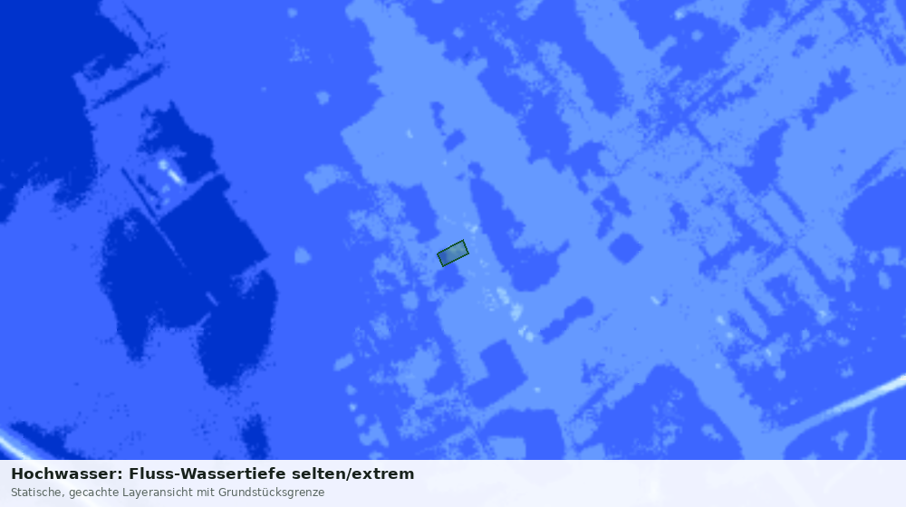 Statische Kartenansicht: Hochwasser: Fluss-Wassertiefe selten/extrem