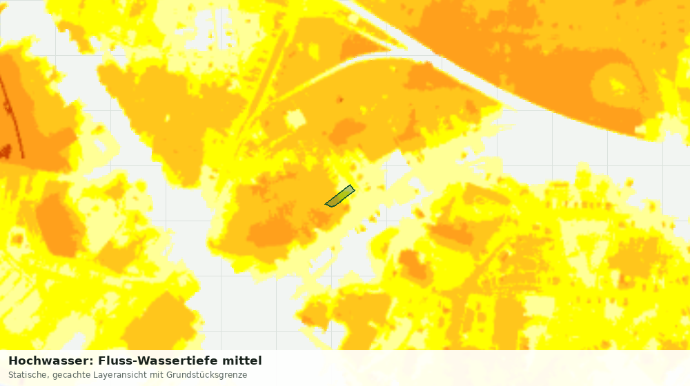 Statische Kartenansicht: Hochwasser: Fluss-Wassertiefe mittel
