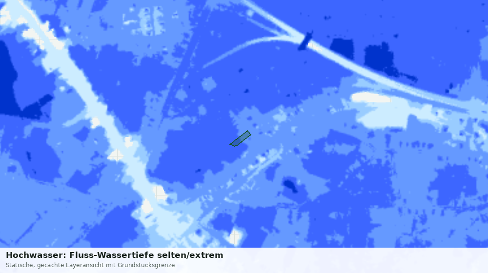 Statische Kartenansicht: Hochwasser: Fluss-Wassertiefe selten/extrem