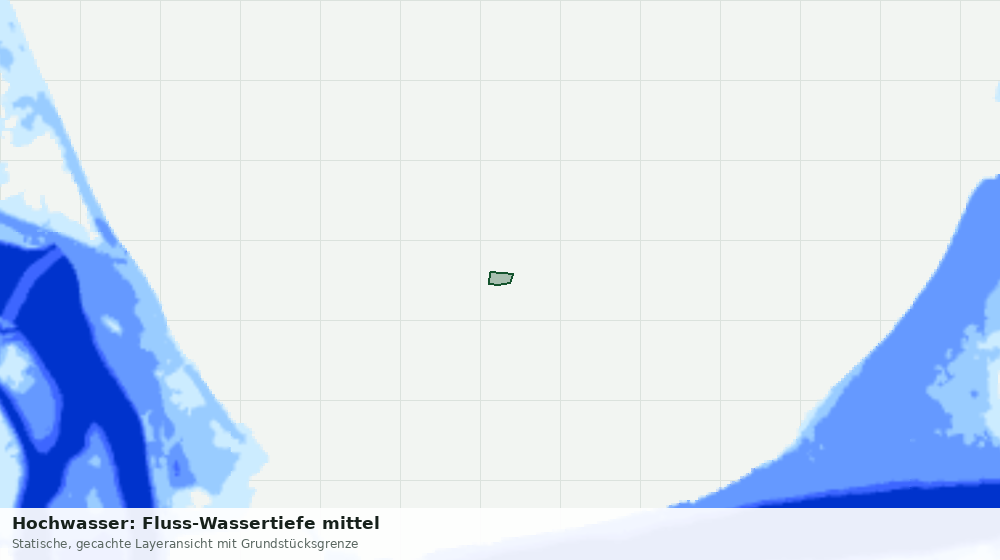 Statische Kartenansicht: Hochwasser: Fluss-Wassertiefe mittel
