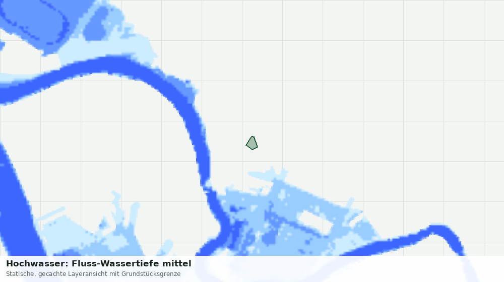Statische Kartenansicht: Hochwasser: Fluss-Wassertiefe mittel