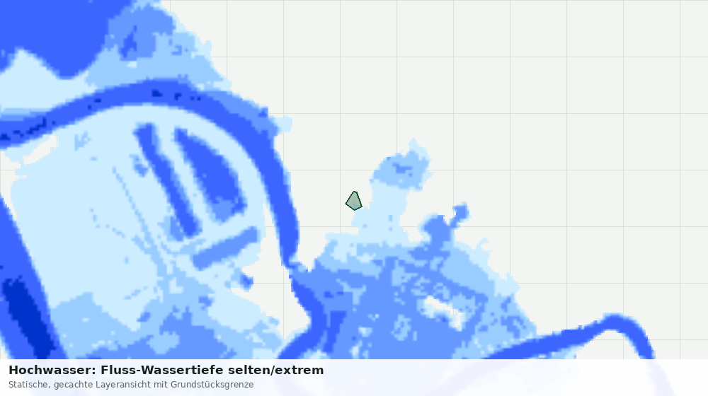 Statische Kartenansicht: Hochwasser: Fluss-Wassertiefe selten/extrem