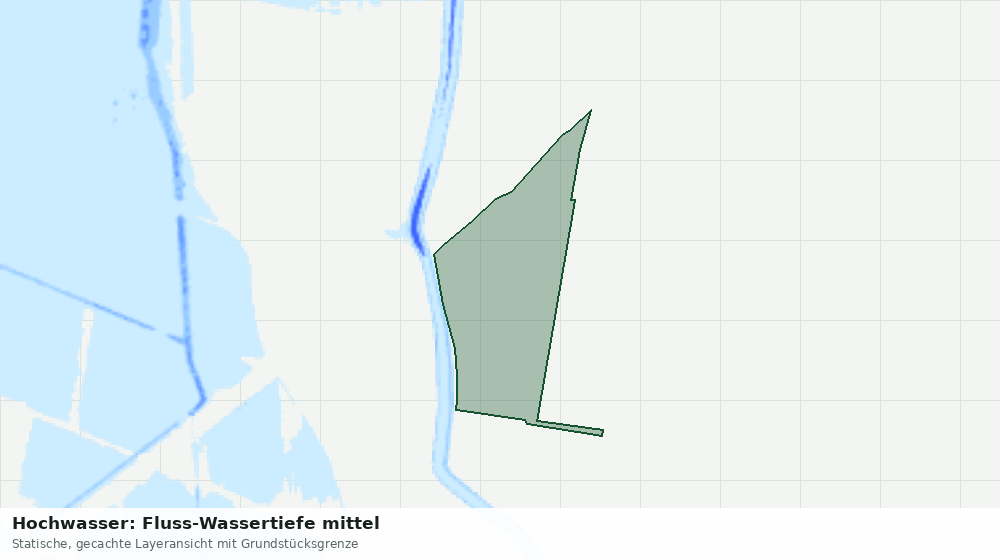 Statische Kartenansicht: Hochwasser: Fluss-Wassertiefe mittel