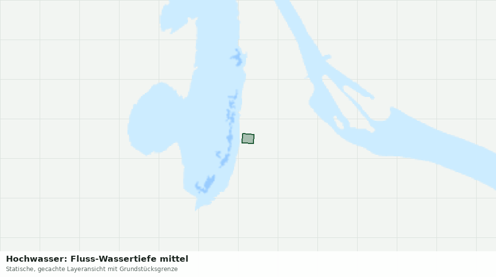 Statische Kartenansicht: Hochwasser: Fluss-Wassertiefe mittel