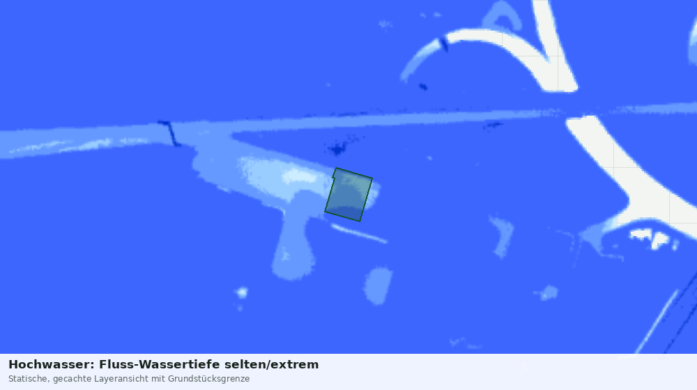 Statische Kartenansicht: Hochwasser: Fluss-Wassertiefe selten/extrem