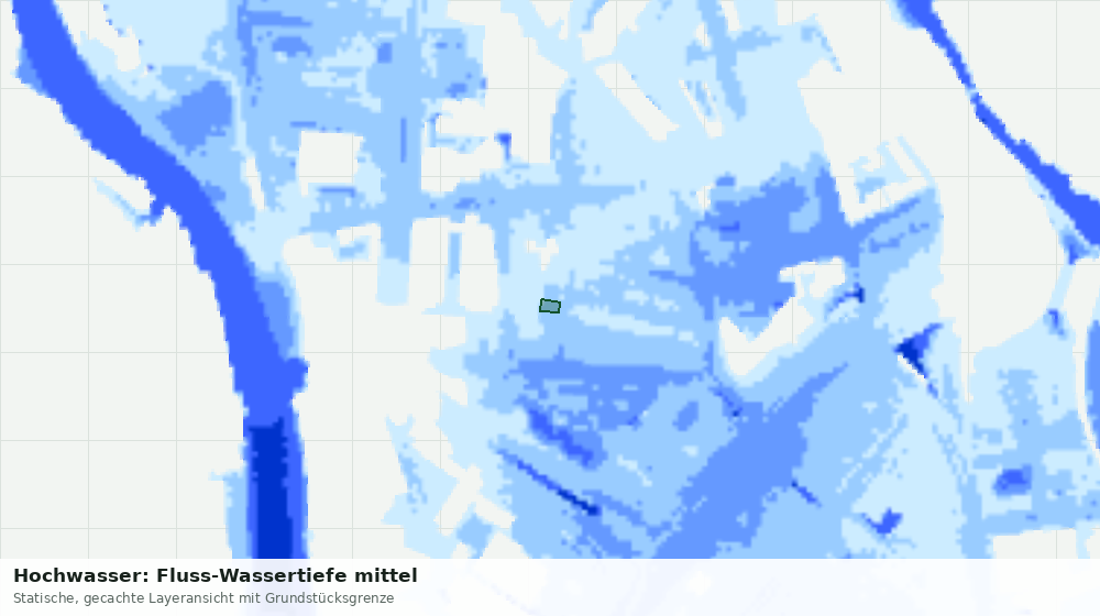 Statische Kartenansicht: Hochwasser: Fluss-Wassertiefe mittel