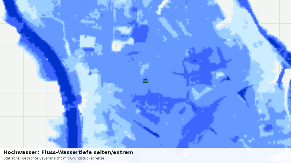 Statische Kartenansicht: Hochwasser: Fluss-Wassertiefe selten/extrem