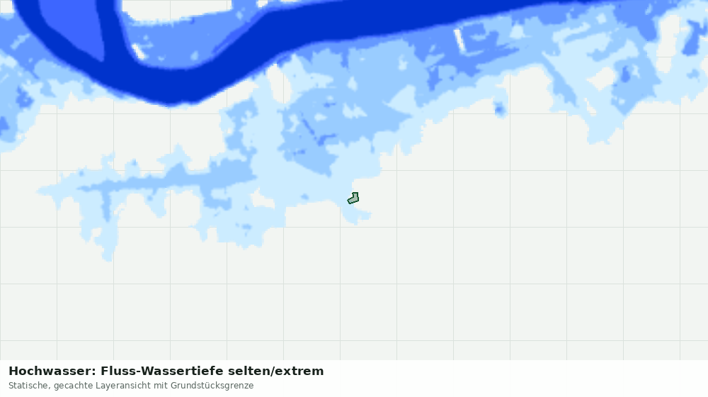 Statische Kartenansicht: Hochwasser: Fluss-Wassertiefe selten/extrem