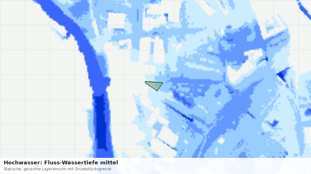 Statische Kartenansicht: Hochwasser: Fluss-Wassertiefe mittel