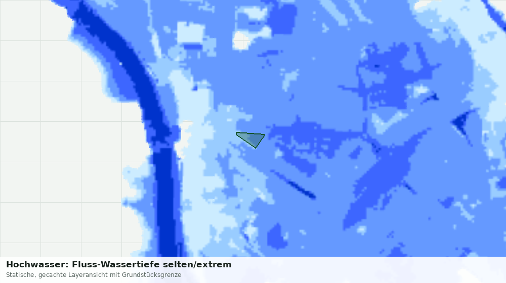 Statische Kartenansicht: Hochwasser: Fluss-Wassertiefe selten/extrem