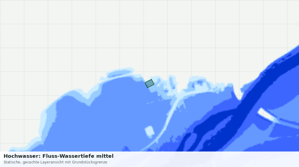 Statische Kartenansicht: Hochwasser: Fluss-Wassertiefe mittel
