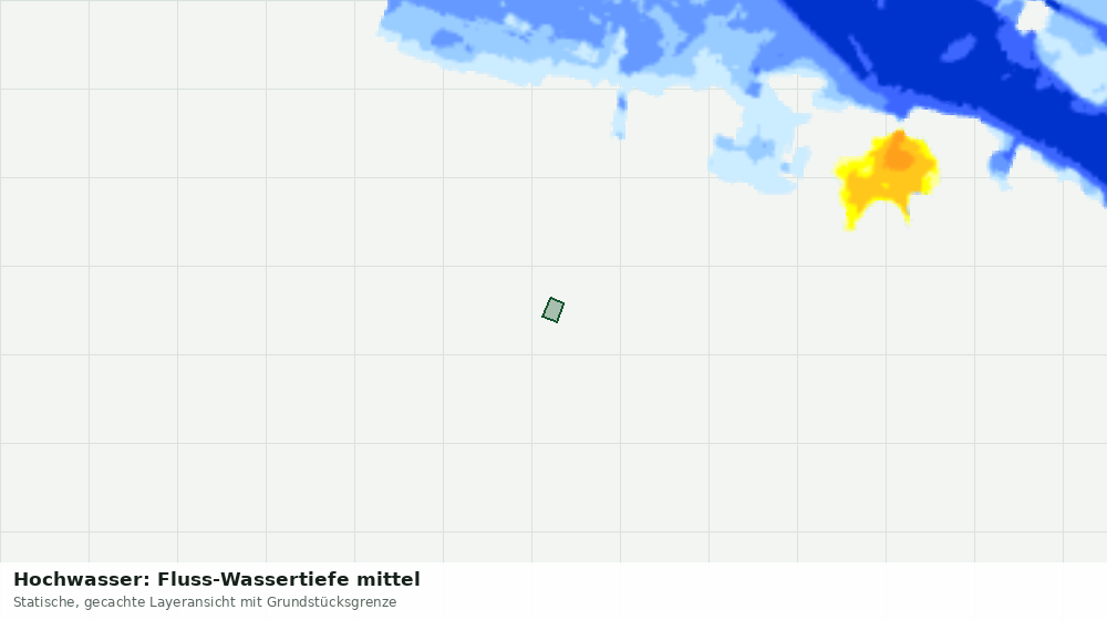 Statische Kartenansicht: Hochwasser: Fluss-Wassertiefe mittel