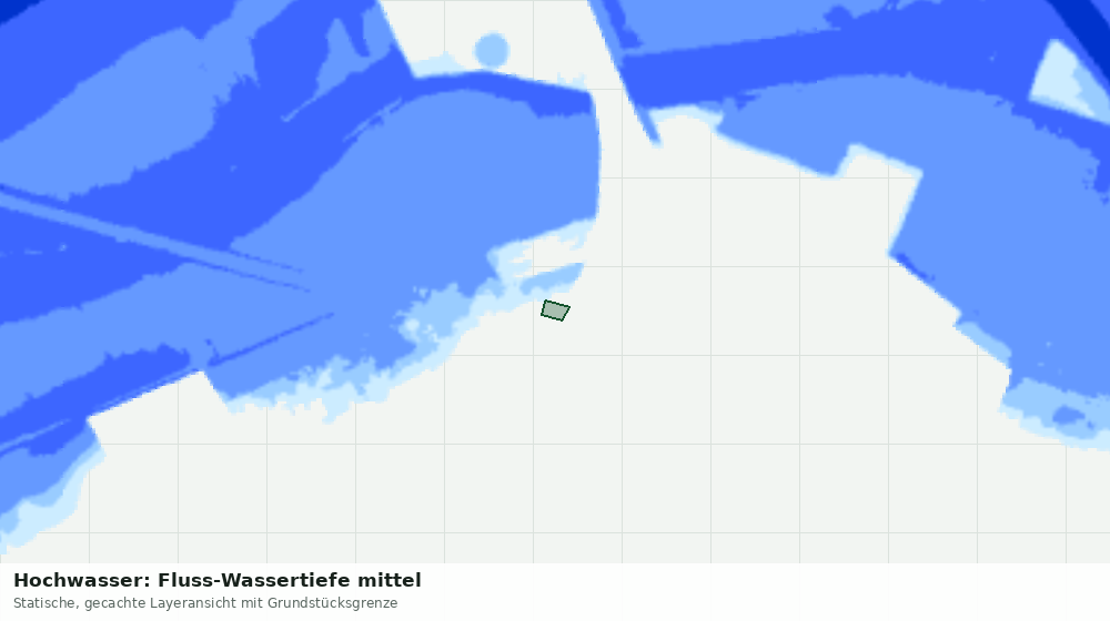 Statische Kartenansicht: Hochwasser: Fluss-Wassertiefe mittel