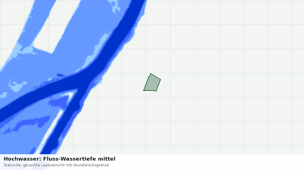 Statische Kartenansicht: Hochwasser: Fluss-Wassertiefe mittel