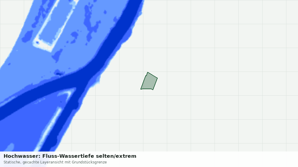 Statische Kartenansicht: Hochwasser: Fluss-Wassertiefe selten/extrem
