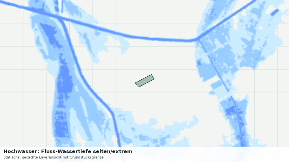 Statische Kartenansicht: Hochwasser: Fluss-Wassertiefe selten/extrem