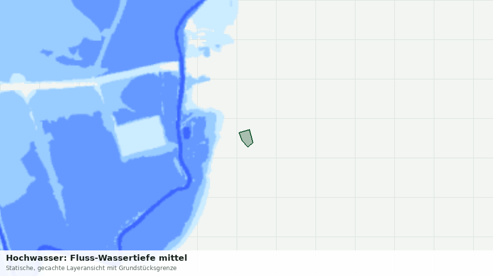 Statische Kartenansicht: Hochwasser: Fluss-Wassertiefe mittel