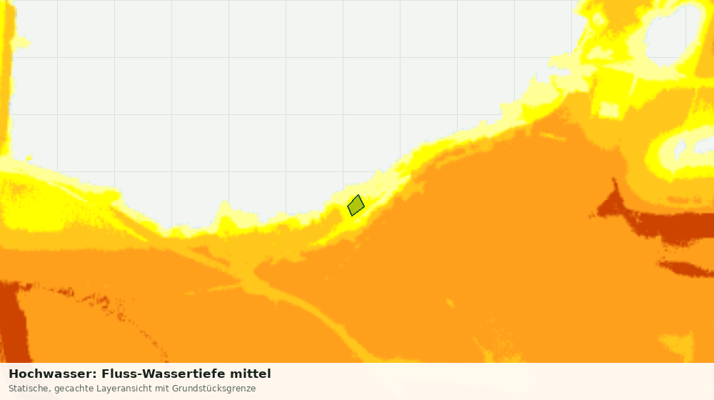 Statische Kartenansicht: Hochwasser: Fluss-Wassertiefe mittel