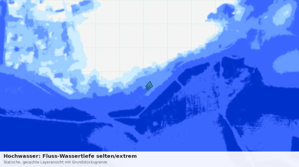 Statische Kartenansicht: Hochwasser: Fluss-Wassertiefe selten/extrem