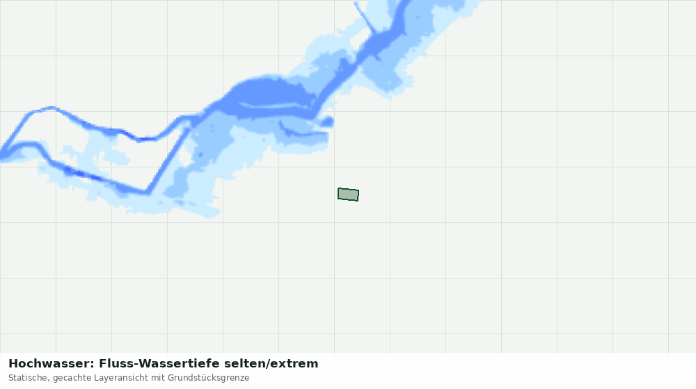 Statische Kartenansicht: Hochwasser: Fluss-Wassertiefe selten/extrem