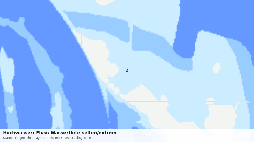 Statische Kartenansicht: Hochwasser: Fluss-Wassertiefe selten/extrem