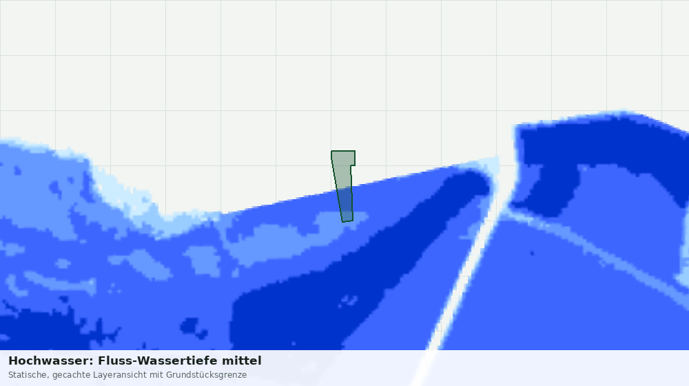 Statische Kartenansicht: Hochwasser: Fluss-Wassertiefe mittel