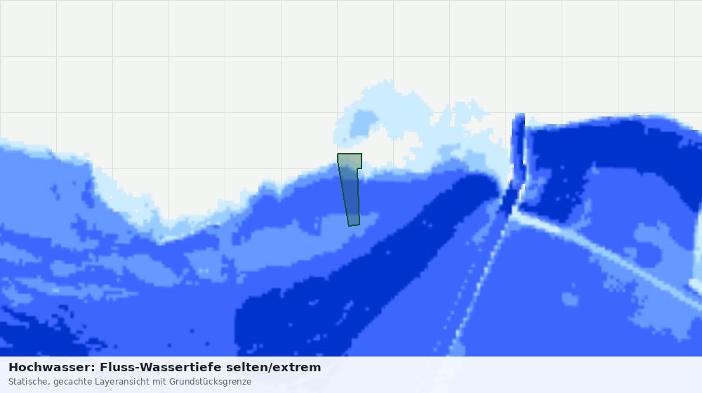 Statische Kartenansicht: Hochwasser: Fluss-Wassertiefe selten/extrem