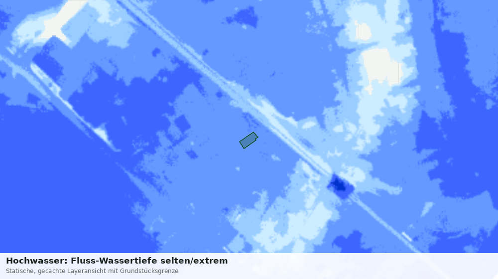 Statische Kartenansicht: Hochwasser: Fluss-Wassertiefe selten/extrem