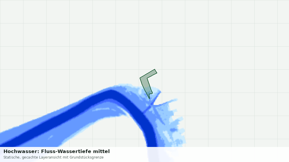 Statische Kartenansicht: Hochwasser: Fluss-Wassertiefe mittel