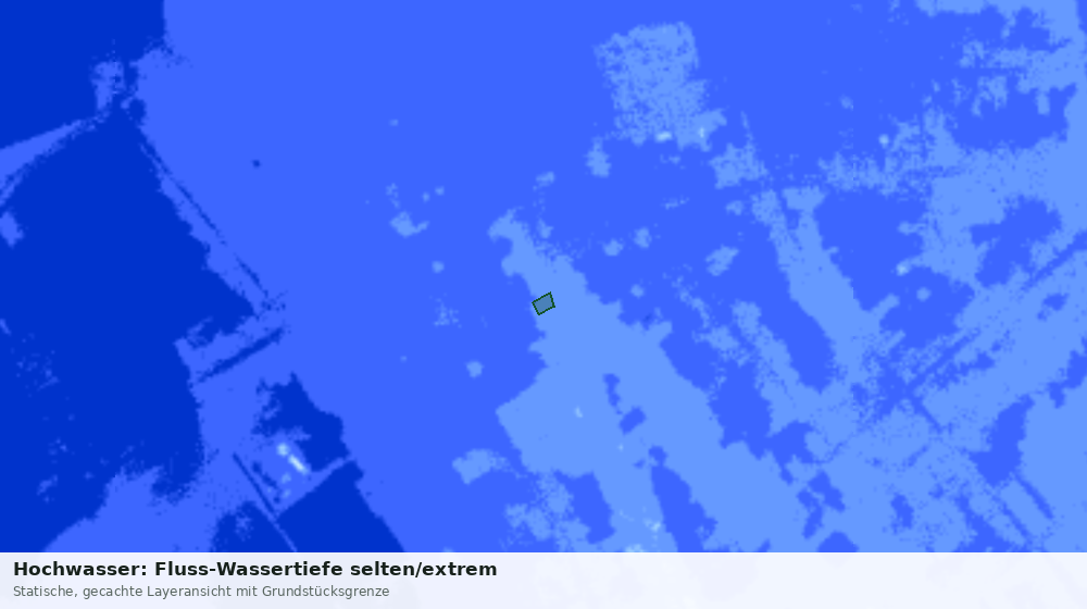 Statische Kartenansicht: Hochwasser: Fluss-Wassertiefe selten/extrem