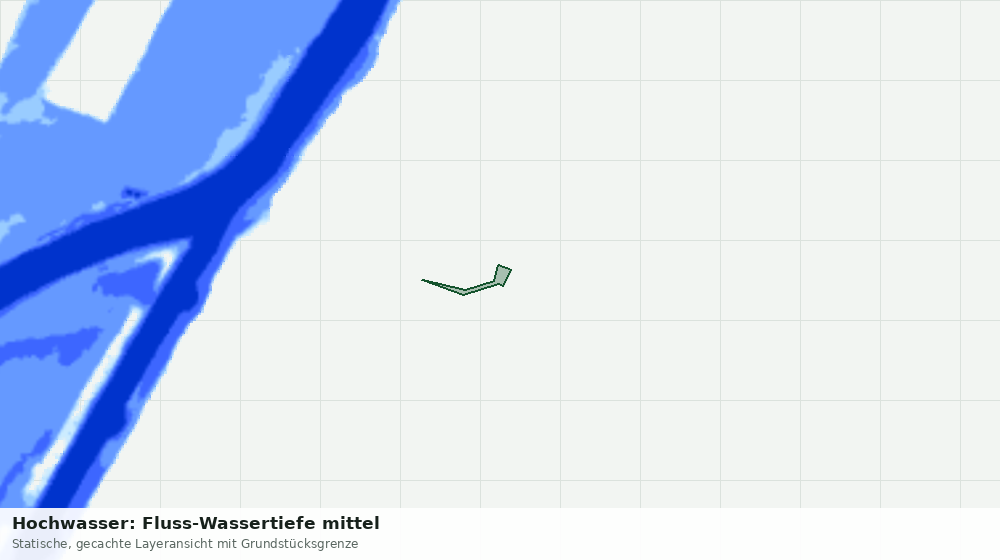 Statische Kartenansicht: Hochwasser: Fluss-Wassertiefe mittel