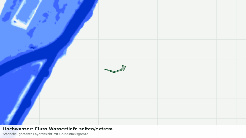 Statische Kartenansicht: Hochwasser: Fluss-Wassertiefe selten/extrem