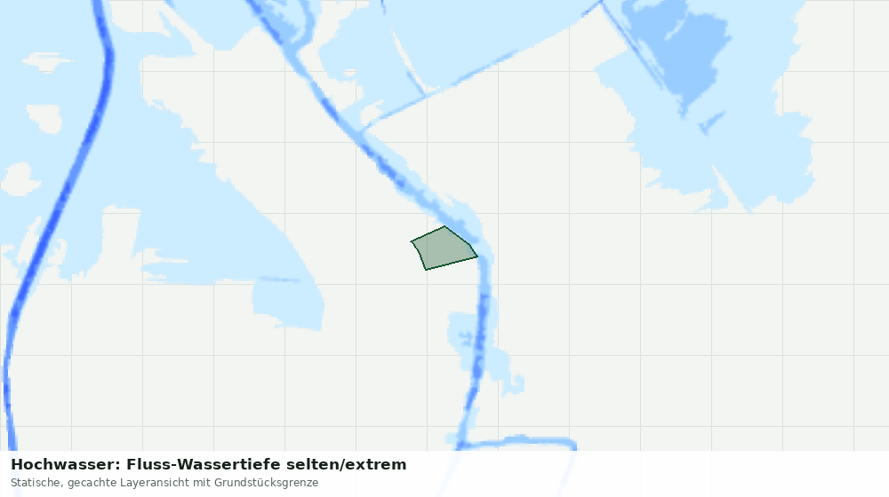 Statische Kartenansicht: Hochwasser: Fluss-Wassertiefe selten/extrem
