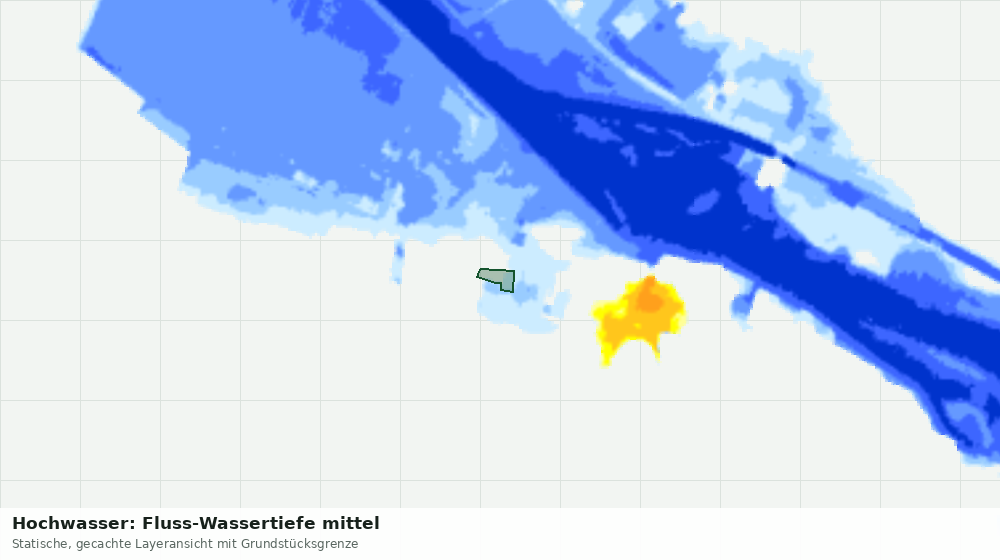 Statische Kartenansicht: Hochwasser: Fluss-Wassertiefe mittel