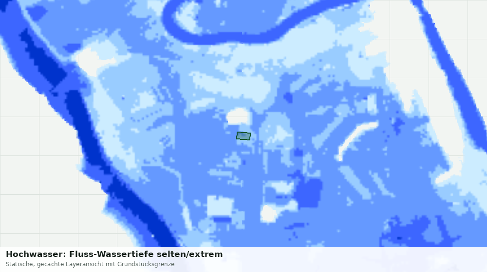 Statische Kartenansicht: Hochwasser: Fluss-Wassertiefe selten/extrem