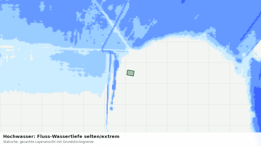 Statische Kartenansicht: Hochwasser: Fluss-Wassertiefe selten/extrem