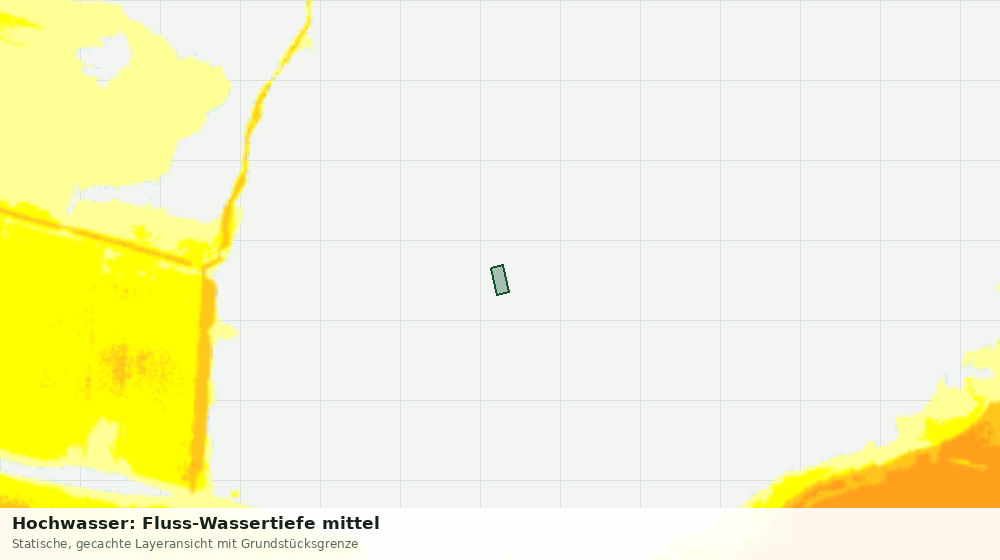 Statische Kartenansicht: Hochwasser: Fluss-Wassertiefe mittel