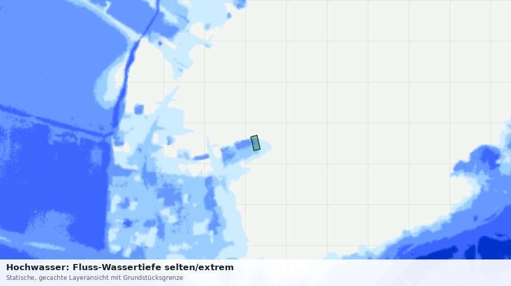 Statische Kartenansicht: Hochwasser: Fluss-Wassertiefe selten/extrem
