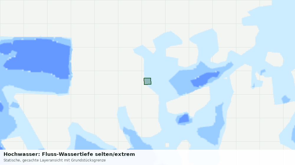Statische Kartenansicht: Hochwasser: Fluss-Wassertiefe selten/extrem