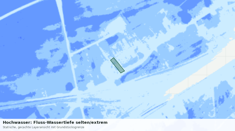 Statische Kartenansicht: Hochwasser: Fluss-Wassertiefe selten/extrem